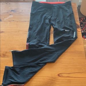 Nike Men’s Black Running Leggings Tights Large